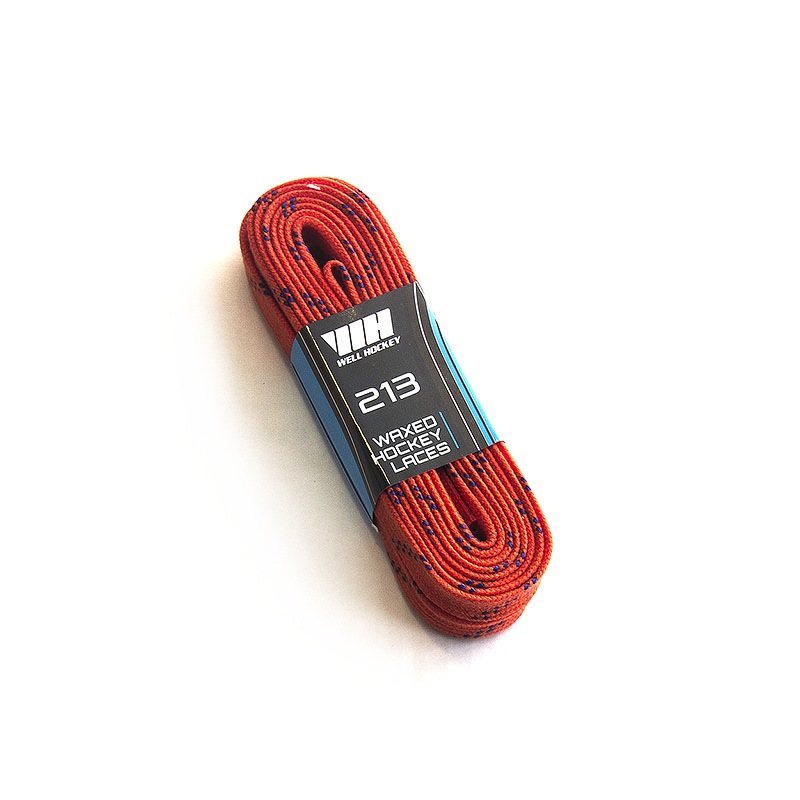 WELL HOCKEY Шнурки хоккейные с пропиткой Hockey Laces WAXED Orange