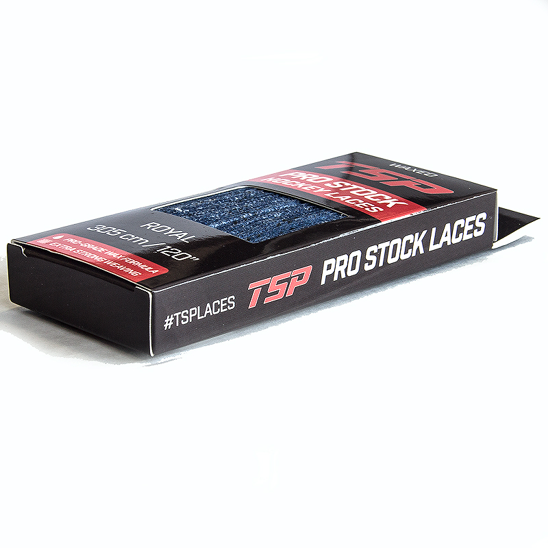 TSP Шнурки хоккейные с пропиткой - серия PRO STOCK синие